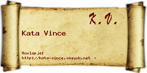 Kata Vince névjegykártya